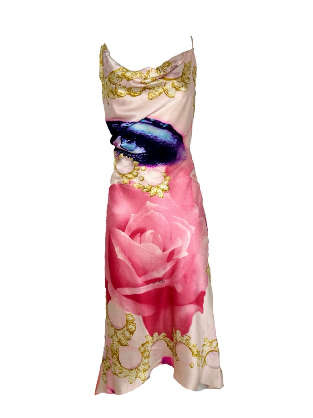 Roberto Cavalli 2001 silk midi dress